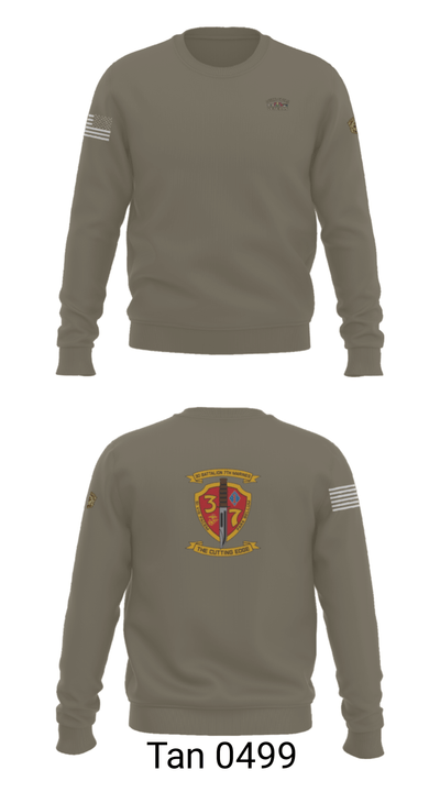 3rd. Battalion 7th. Marines 15768807 Crew Neck Sweatshirt - 34