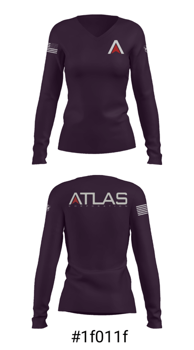 ATLAS 52779746 Women's Long Sleeve V-neck Shirt - 7