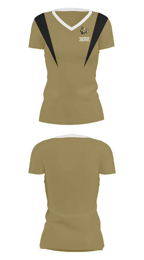 Women's Short Sleeve Vneck Shirt, Blacksburg High School Basketball, Women's Basketball, Teamtime, Team time, sublimation, custom sports apparel, team uniforms, spirit wear, spiritwear, sports uniforms, custom shirts, team store, custom team store, fundraiser sports, apparel fundraiser