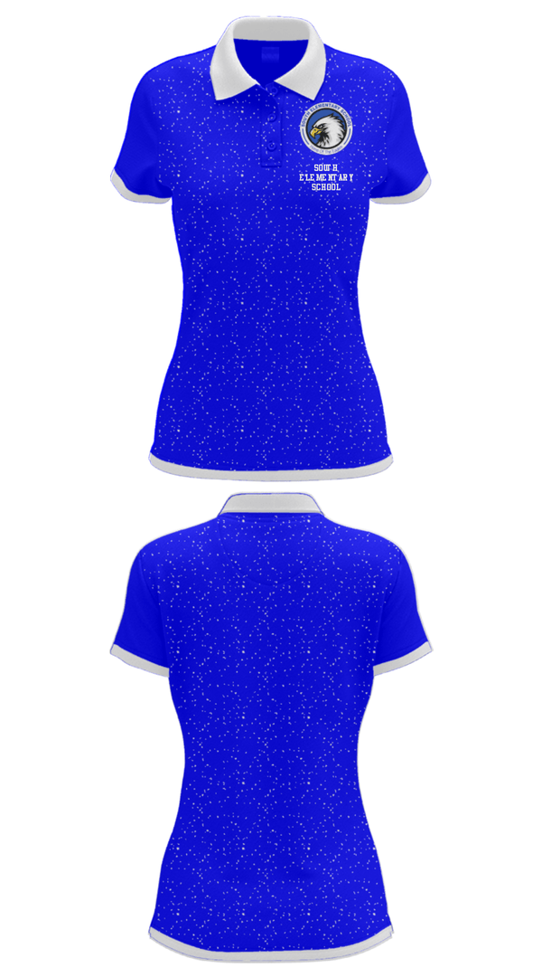 Women's Short Sleeve Performance Polo, South Elementary School, Spirit Store, Teamtime, Team time, sublimation, custom sports apparel, team uniforms, spirit wear, spiritwear, sports uniforms, custom shirts, team store, custom team store, fundraiser sports, apparel fundraiser