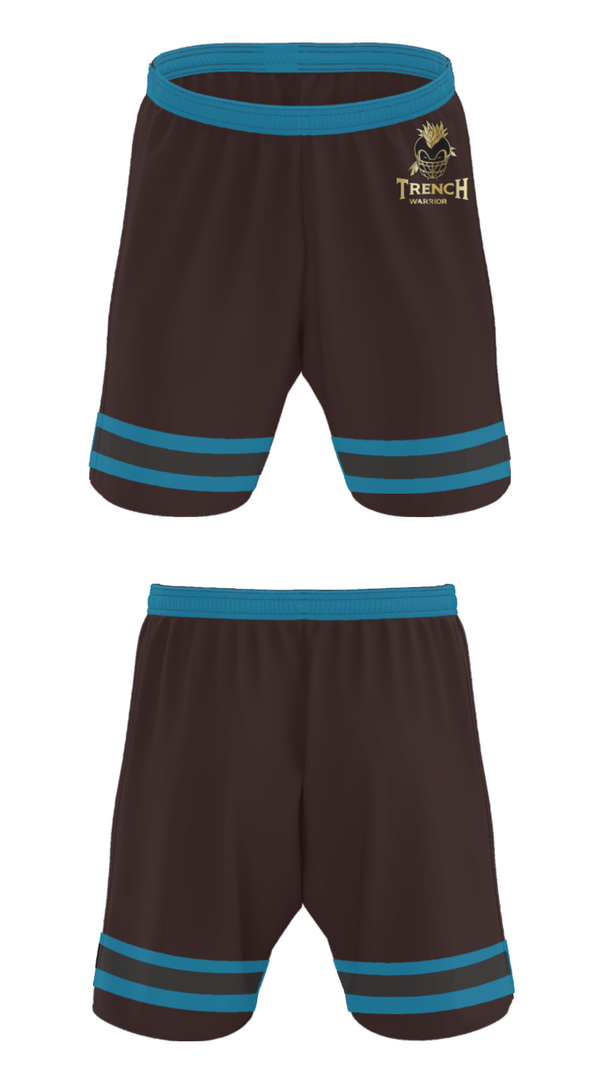 Athletic Shorts With Pockets, TRENCH WARRIORS, Football, Teamtime, Team time, sublimation, custom sports apparel, team uniforms, spirit wear, spiritwear, sports uniforms, custom shirts, team store, custom team store, fundraiser sports, apparel fundraiser