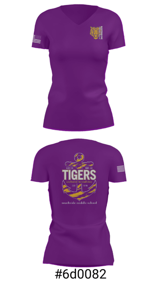 Women's Short Sleeve Vneck Shirt, Southside Middle School, Spirit Store, Teamtime, Team time, sublimation, custom sports apparel, team uniforms, spirit wear, spiritwear, sports uniforms, custom shirts, team store, custom team store, fundraiser sports, apparel fundraiser