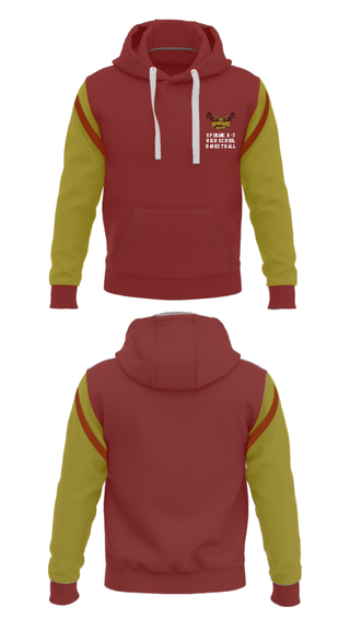 Hoodie, Spokane R-7 High School Basketball, Men's Basketball, Teamtime, Team time, sublimation, custom sports apparel, team uniforms, spirit wear, spiritwear, sports uniforms, custom shirts, team store, custom team store, fundraiser sports, apparel fundraiser