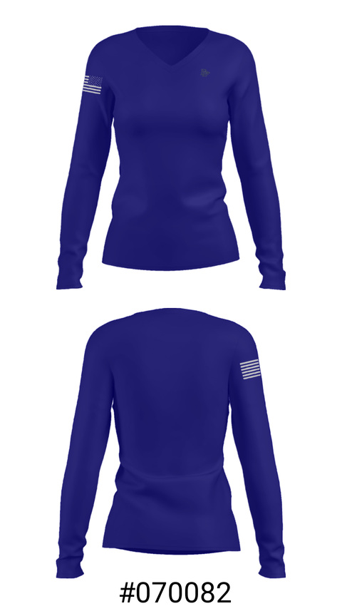 Women's Long Sleeve Vneck Shirt, Buckeye South Elementary School, Spirit Store, Teamtime, Team time, sublimation, custom sports apparel, team uniforms, spirit wear, spiritwear, sports uniforms, custom shirts, team store, custom team store, fundraiser sports, apparel fundraiser