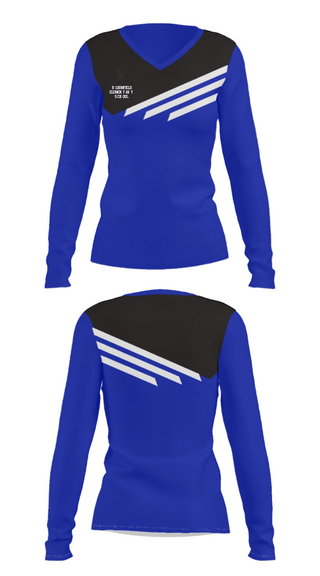 Women's Long Sleeve Vneck Shirt, Bloomfield Elementary School, Spirit Store, Teamtime, Team time, sublimation, custom sports apparel, team uniforms, spirit wear, spiritwear, sports uniforms, custom shirts, team store, custom team store, fundraiser sports, apparel fundraiser