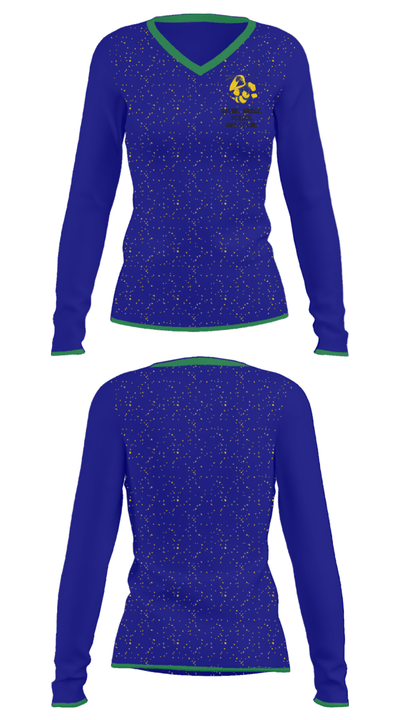 Saline Middle School Wrestling 11317795 Women's Long Sleeve V-neck Shirt - 34