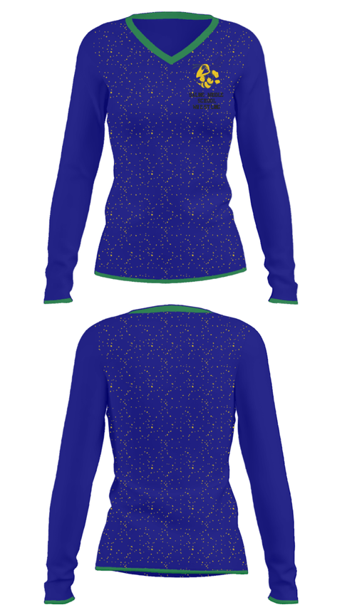 Women's Long Sleeve Vneck Shirt, Saline Middle School Wrestling, Wrestling, Teamtime, Team time, sublimation, custom sports apparel, team uniforms, spirit wear, spiritwear, sports uniforms, custom shirts, team store, custom team store, fundraiser sports, apparel fundraiser
