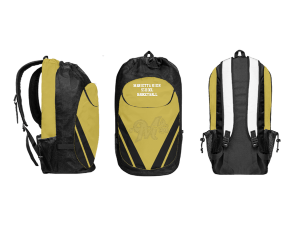 Gear Bag, Marietta High School Basketball, Women's Basketball, Teamtime, Team time, sublimation, custom sports apparel, team uniforms, spirit wear, spiritwear, sports uniforms, custom shirts, team store, custom team store, fundraiser sports, apparel fundraiser