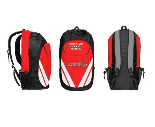 Gear Bag, Detroit Lakes High School Swimming, Swimming, Teamtime, Team time, sublimation, custom sports apparel, team uniforms, spirit wear, spiritwear, sports uniforms, custom shirts, team store, custom team store, fundraiser sports, apparel fundraiser