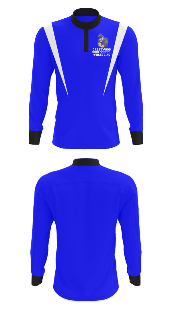 Quarter Zip Jacket, Crestwood High School Wrestling, Wrestling, Teamtime, Team time, sublimation, custom sports apparel, team uniforms, spirit wear, spiritwear, sports uniforms, custom shirts, team store, custom team store, fundraiser sports, apparel fundraiser