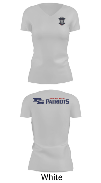 Parkway South High School Wrestling 78198292 Women's Short Sleeve V-neck Shirt - 7