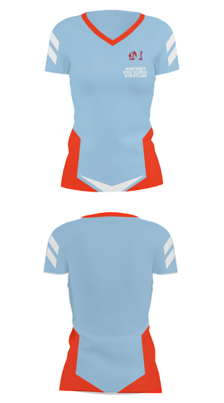 Women's Short Sleeve Vneck Shirt, Monterey High School Wrestling, Wrestling, Teamtime, Team time, sublimation, custom sports apparel, team uniforms, spirit wear, spiritwear, sports uniforms, custom shirts, team store, custom team store, fundraiser sports, apparel fundraiser