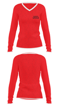 Glen Rock Panthers 12U Cooperstown 31868089 Women's Long Sleeve V-neck Shirt - 32