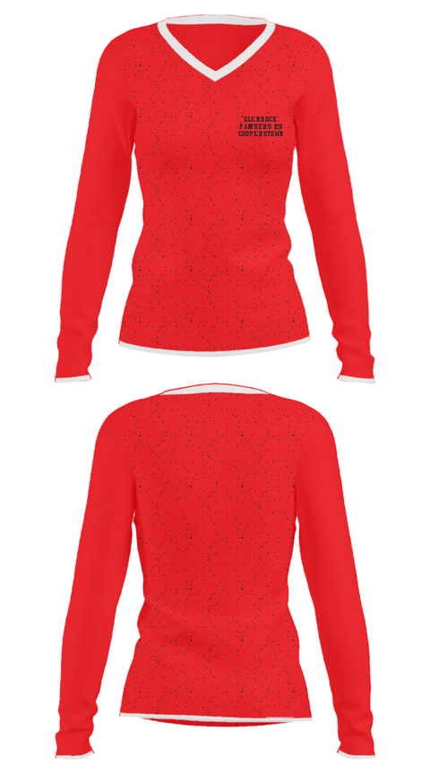 Women's Long Sleeve Vneck Shirt, Glen Rock Panthers 12U Cooperstown, Baseball, Teamtime, Team time, sublimation, custom sports apparel, team uniforms, spirit wear, spiritwear, sports uniforms, custom shirts, team store, custom team store, fundraiser sports, apparel fundraiser
