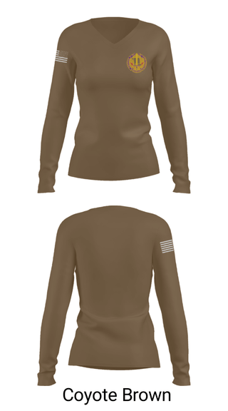 Women's Long Sleeve Vneck Shirt, 405th Civil Affairs Battalion, Army, Teamtime, Team time, sublimation, custom sports apparel, team uniforms, spirit wear, spiritwear, sports uniforms, custom shirts, team store, custom team store, fundraiser sports, apparel fundraiser