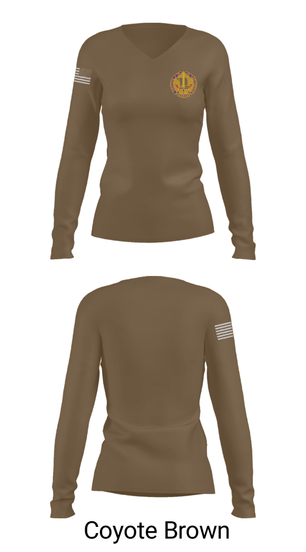 Women's Long Sleeve Vneck Shirt, 405th Civil Affairs Battalion, Army, Teamtime, Team time, sublimation, custom sports apparel, team uniforms, spirit wear, spiritwear, sports uniforms, custom shirts, team store, custom team store, fundraiser sports, apparel fundraiser