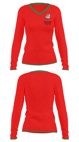 Women's Long Sleeve Vneck Shirt, Boiling Springs High School Wrestling, Wrestling, Teamtime, Team time, sublimation, custom sports apparel, team uniforms, spirit wear, spiritwear, sports uniforms, custom shirts, team store, custom team store, fundraiser sports, apparel fundraiser