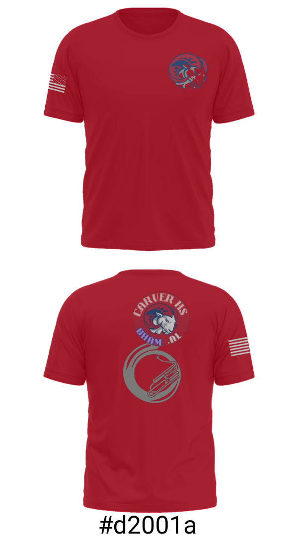 Short Sleeve Performance Shirt, Carver rams, Football, Teamtime, Team time, sublimation, custom sports apparel, team uniforms, spirit wear, spiritwear, sports uniforms, custom shirts, team store, custom team store, fundraiser sports, apparel fundraiser