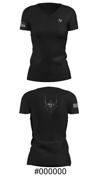 Border hoppers 2149138 Women's Short Sleeve V-neck Shirt - 21