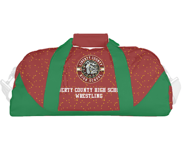 Duffle Bag, Liberty County High School Wrestling, Wrestling, Teamtime, Team time, sublimation, custom sports apparel, team uniforms, spirit wear, spiritwear, sports uniforms, custom shirts, team store, custom team store, fundraiser sports, apparel fundraiser