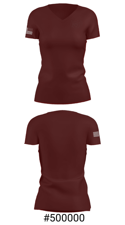 Bowie Junior High School 28921510 Women's Short Sleeve V-neck Shirt - 21