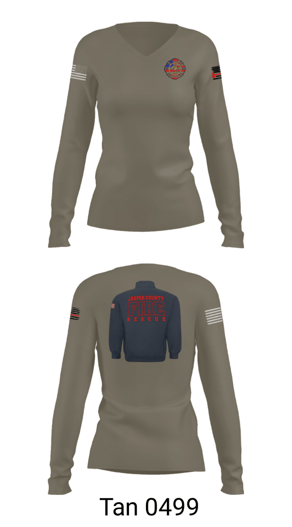 Women's Long Sleeve Vneck Shirt, , Fire Department, Teamtime, Team time, sublimation, custom sports apparel, team uniforms, spirit wear, spiritwear, sports uniforms, custom shirts, team store, custom team store, fundraiser sports, apparel fundraiser