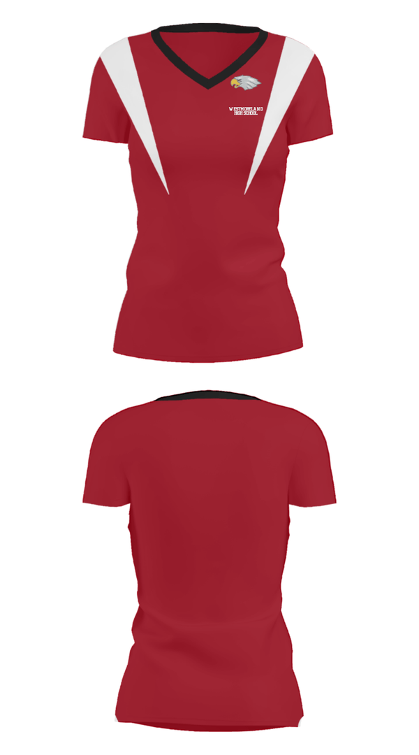 Women's Short Sleeve Vneck Shirt, Westmoreland High School, Men's Basketball, Teamtime, Team time, sublimation, custom sports apparel, team uniforms, spirit wear, spiritwear, sports uniforms, custom shirts, team store, custom team store, fundraiser sports, apparel fundraiser