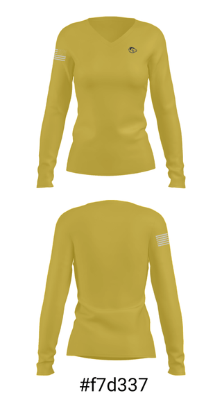 Women's Long Sleeve Vneck Shirt, Carver College & Career Academy, Spirit Store, Teamtime, Team time, sublimation, custom sports apparel, team uniforms, spirit wear, spiritwear, sports uniforms, custom shirts, team store, custom team store, fundraiser sports, apparel fundraiser