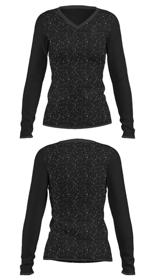 Women's Long Sleeve Vneck Shirt, Black Bears, Football, Teamtime, Team time, sublimation, custom sports apparel, team uniforms, spirit wear, spiritwear, sports uniforms, custom shirts, team store, custom team store, fundraiser sports, apparel fundraiser