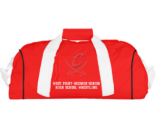 Duffle Bag, West Point-Beemer Senior High School Wrestling, Wrestling, Teamtime, Team time, sublimation, custom sports apparel, team uniforms, spirit wear, spiritwear, sports uniforms, custom shirts, team store, custom team store, fundraiser sports, apparel fundraiser