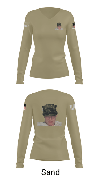 Women's Long Sleeve Vneck Shirt, Airborne division, Air Force, Teamtime, Team time, sublimation, custom sports apparel, team uniforms, spirit wear, spiritwear, sports uniforms, custom shirts, team store, custom team store, fundraiser sports, apparel fundraiser