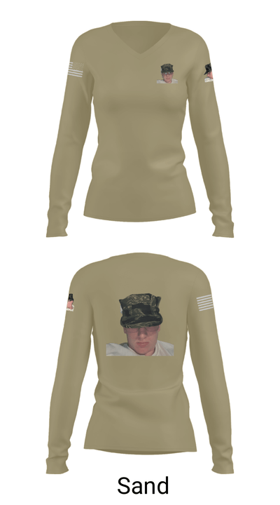 Airborne division 64639973 Women's Long Sleeve V-neck Shirt - 47