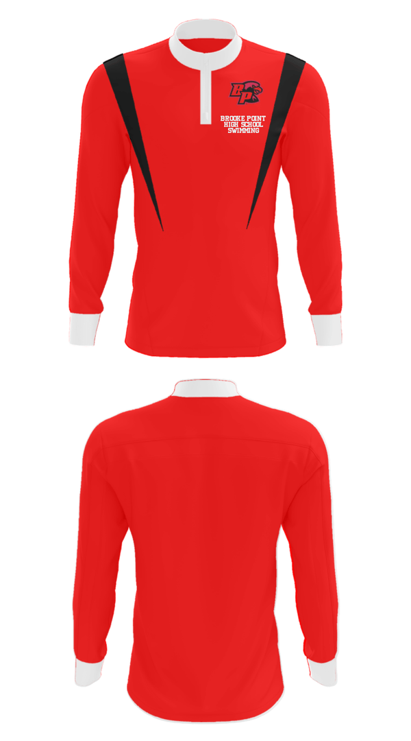 Quarter Zip Jacket, Brooke Point High School Swimming, Swimming, Teamtime, Team time, sublimation, custom sports apparel, team uniforms, spirit wear, spiritwear, sports uniforms, custom shirts, team store, custom team store, fundraiser sports, apparel fundraiser