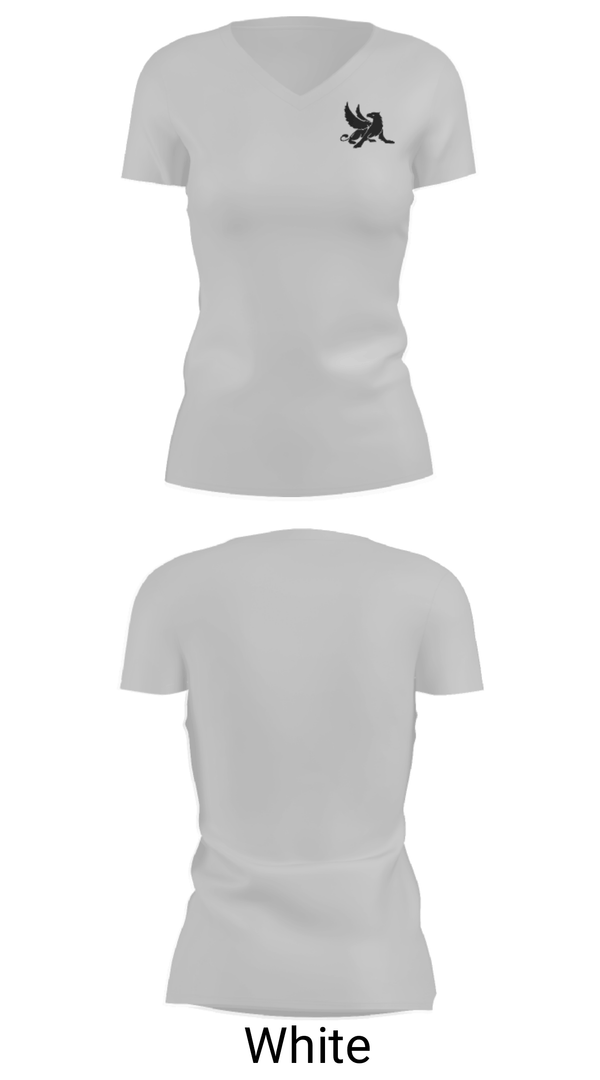 Women's Short Sleeve Vneck Shirt, ACADEMY AT PALUMBO GRIFFINS, Spirit Store, Teamtime, Team time, sublimation, custom sports apparel, team uniforms, spirit wear, spiritwear, sports uniforms, custom shirts, team store, custom team store, fundraiser sports, apparel fundraiser