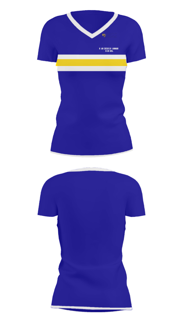Women's Short Sleeve Vneck Shirt, Hancock Grammar School, Spirit Store, Teamtime, Team time, sublimation, custom sports apparel, team uniforms, spirit wear, spiritwear, sports uniforms, custom shirts, team store, custom team store, fundraiser sports, apparel fundraiser