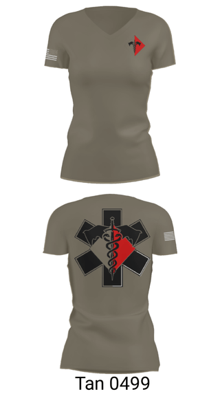 Women's Short Sleeve Vneck Shirt, 307th Medics, Army, Teamtime, Team time, sublimation, custom sports apparel, team uniforms, spirit wear, spiritwear, sports uniforms, custom shirts, team store, custom team store, fundraiser sports, apparel fundraiser