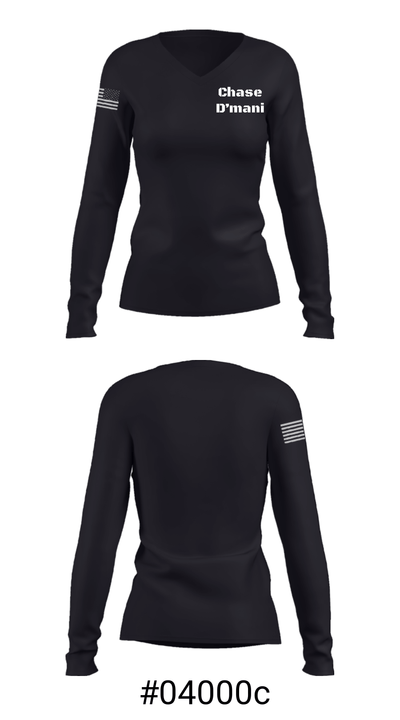 Chase D’mani 45734873 Women's Long Sleeve V-neck Shirt - 20