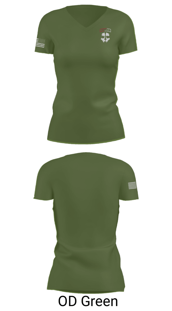 Women's Short Sleeve Vneck Shirt, , Army, Teamtime, Team time, sublimation, custom sports apparel, team uniforms, spirit wear, spiritwear, sports uniforms, custom shirts, team store, custom team store, fundraiser sports, apparel fundraiser