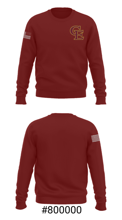 Cape Elizabeth Middle School Swimming 60708384 Crew Neck Sweatshirt - 16
