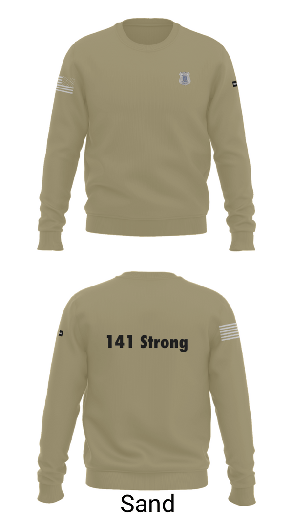 Crew Neck Sweatshirt, 141 Strong, Police, Teamtime, Team time, sublimation, custom sports apparel, team uniforms, spirit wear, spiritwear, sports uniforms, custom shirts, team store, custom team store, fundraiser sports, apparel fundraiser