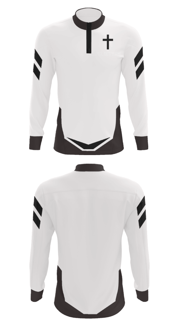 Quarter Zip Jacket, Believers, Men's Basketball, Teamtime, Team time, sublimation, custom sports apparel, team uniforms, spirit wear, spiritwear, sports uniforms, custom shirts, team store, custom team store, fundraiser sports, apparel fundraiser