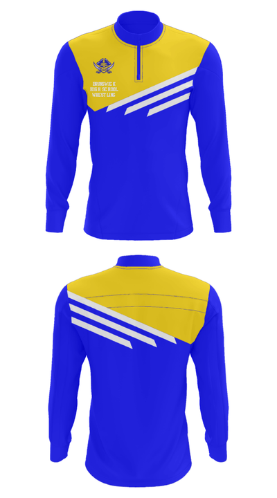 Brunswick High School Wrestling 7743349 Quarter Zip Jacket - 30