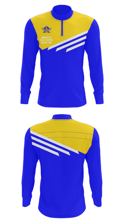 Quarter Zip Jacket, Brunswick High School Wrestling, Wrestling, Teamtime, Team time, sublimation, custom sports apparel, team uniforms, spirit wear, spiritwear, sports uniforms, custom shirts, team store, custom team store, fundraiser sports, apparel fundraiser
