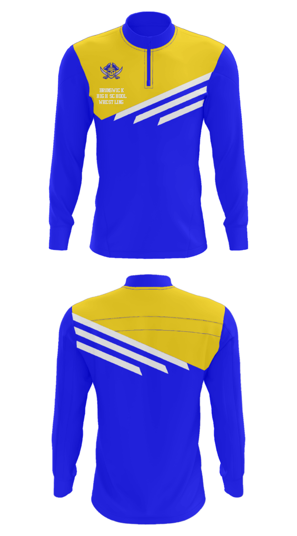 Quarter Zip Jacket, Brunswick High School Wrestling, Wrestling, Teamtime, Team time, sublimation, custom sports apparel, team uniforms, spirit wear, spiritwear, sports uniforms, custom shirts, team store, custom team store, fundraiser sports, apparel fundraiser