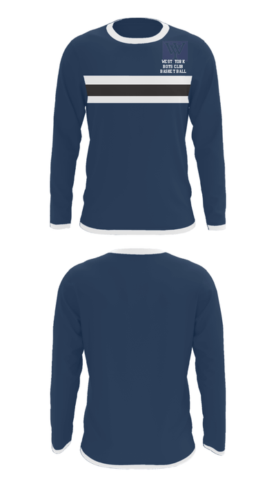 West York Boys Club Basketball 46049380 Long Sleeve Performance Shirt - 23