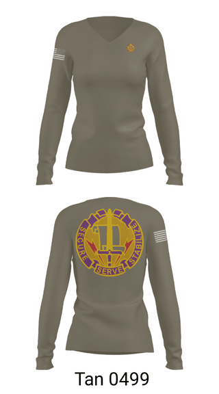 Women's Long Sleeve Vneck Shirt, 405th Civil Affairs Battalion, Army, Teamtime, Team time, sublimation, custom sports apparel, team uniforms, spirit wear, spiritwear, sports uniforms, custom shirts, team store, custom team store, fundraiser sports, apparel fundraiser