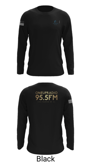 Long Sleeve Performance Shirt, ONEUPRADIO 95.5FM, , Teamtime, Team time, sublimation, custom sports apparel, team uniforms, spirit wear, spiritwear, sports uniforms, custom shirts, team store, custom team store, fundraiser sports, apparel fundraiser