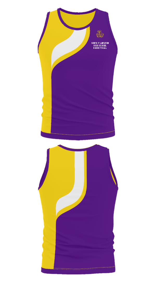 Tank Top, South Plantation High School Basketball, Women's Basketball, Teamtime, Team time, sublimation, custom sports apparel, team uniforms, spirit wear, spiritwear, sports uniforms, custom shirts, team store, custom team store, fundraiser sports, apparel fundraiser