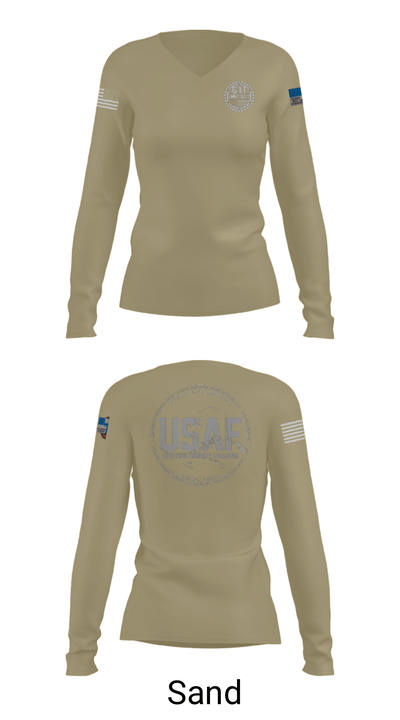611 CES 65338274 Women's Long Sleeve V-neck Shirt - 47