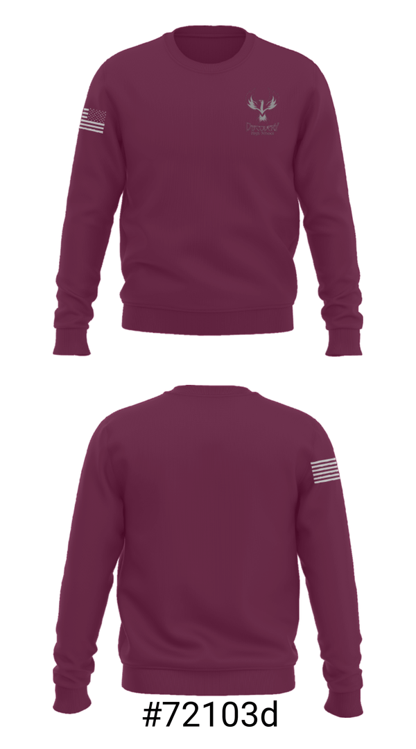 Crew Neck Sweatshirt, Discovery High School, Spirit Store, Teamtime, Team time, sublimation, custom sports apparel, team uniforms, spirit wear, spiritwear, sports uniforms, custom shirts, team store, custom team store, fundraiser sports, apparel fundraiser